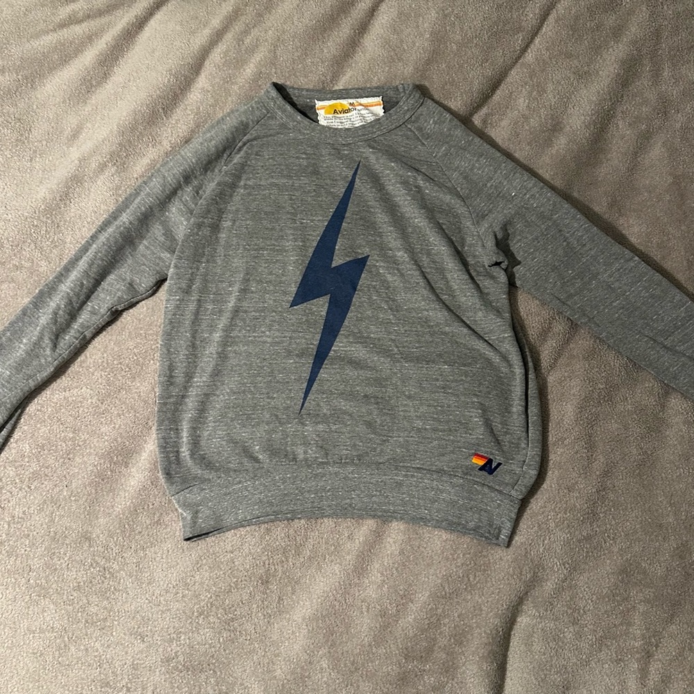Aviator Nation lighting bolt crewneck